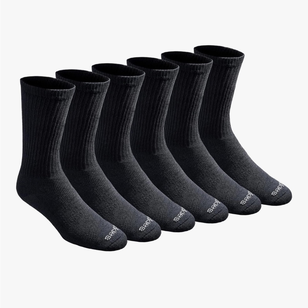 Dickies Dri-Fit Performance Work Men's Shoe Size 6-12 Black 6 pack NWT